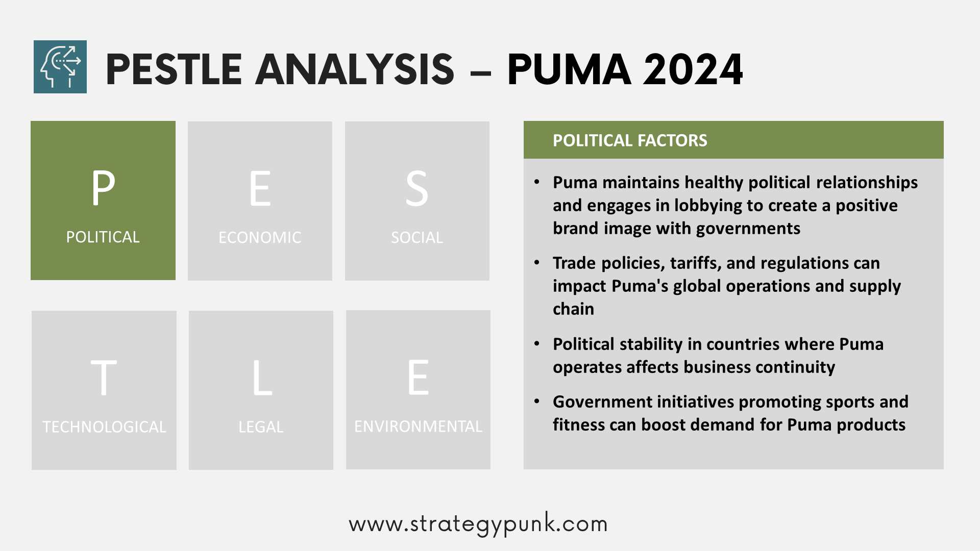 Navigating the Market: Puma Through the Lens of PESTEL (Free PPT Analysis)