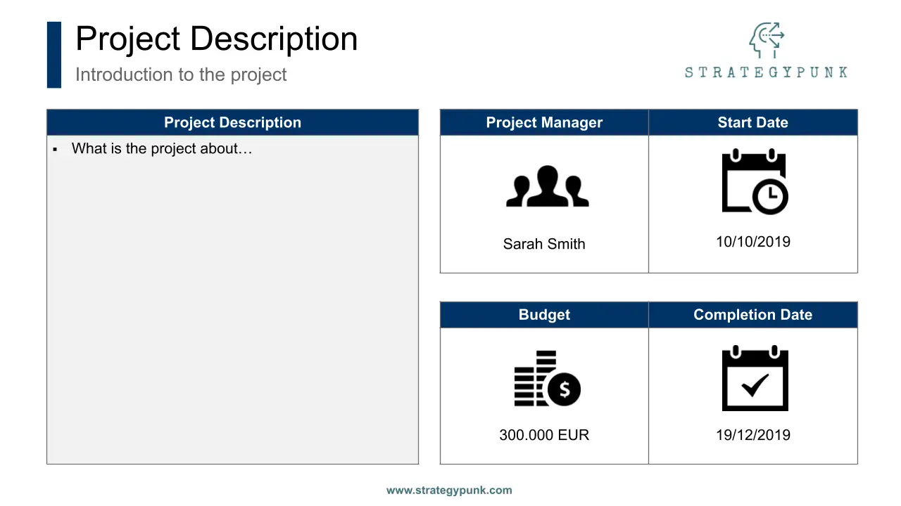 Project Status Report: Free PowerPoint Template